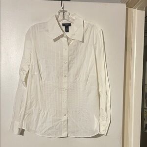 Alfani woman white pleated shirt